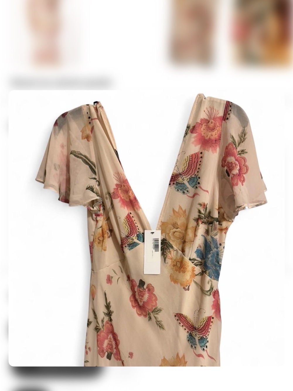 Petal & Pup Blush Floral V-Neck Maxi Dress - Picture 2 of 4